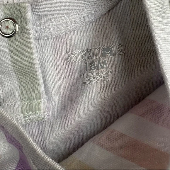 Garanimals 18M Colorful Pastel Striped Kids Dress Cap Sleeves Fit & Flare - Picture 3 of 6